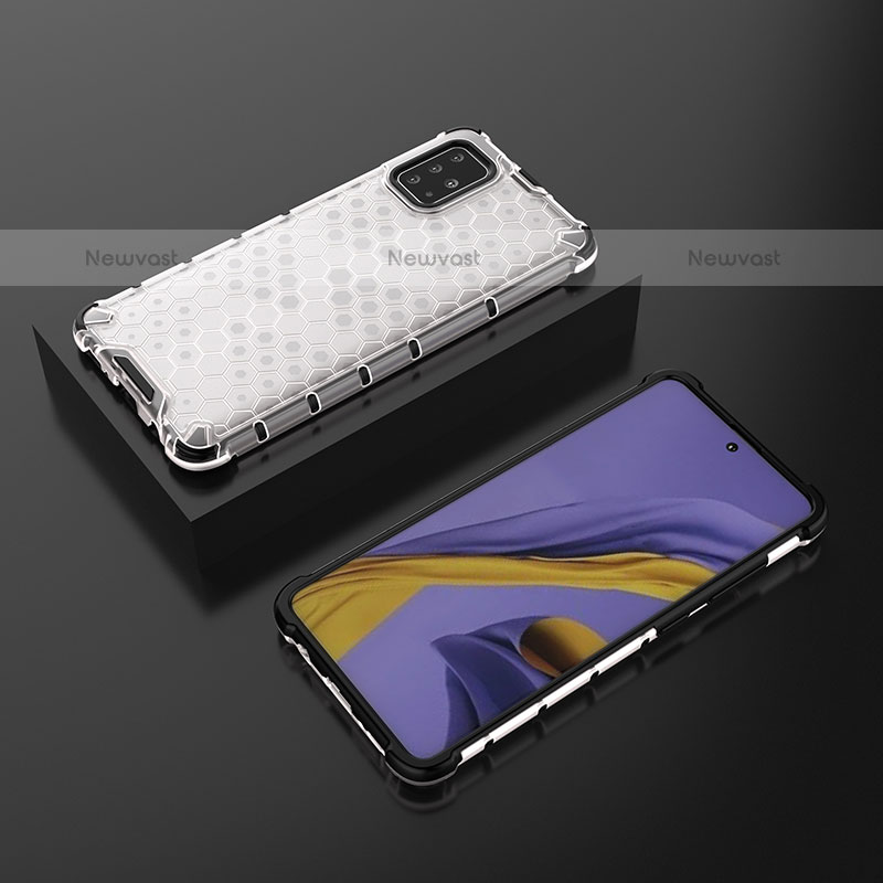 Silicone Transparent Frame Case Cover 360 Degrees AM2 for Samsung Galaxy A51 4G