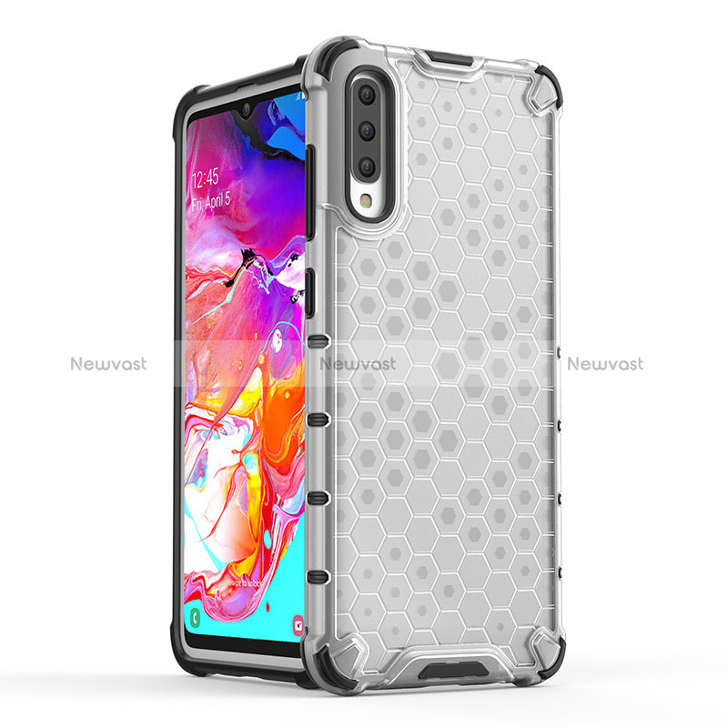 Silicone Transparent Frame Case Cover 360 Degrees AM2 for Samsung Galaxy A70