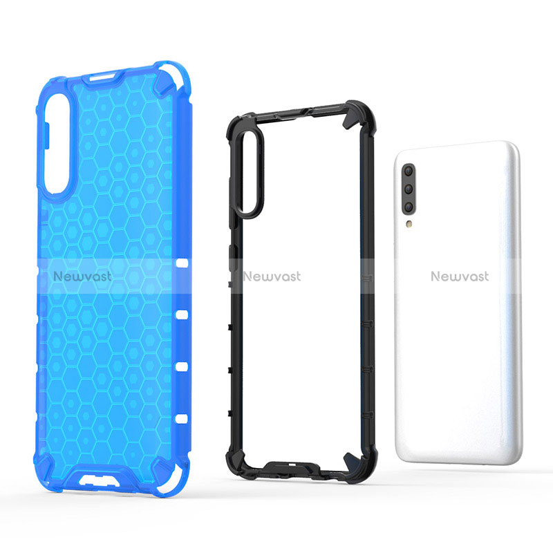 Silicone Transparent Frame Case Cover 360 Degrees AM2 for Samsung Galaxy A70