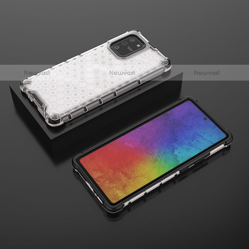 Silicone Transparent Frame Case Cover 360 Degrees AM2 for Samsung Galaxy A91