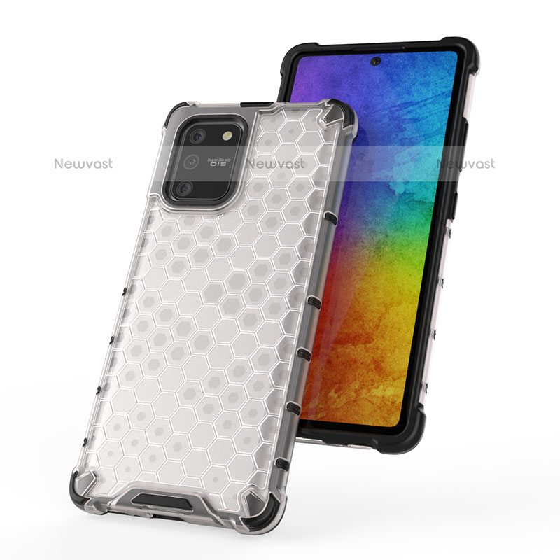 Silicone Transparent Frame Case Cover 360 Degrees AM2 for Samsung Galaxy A91