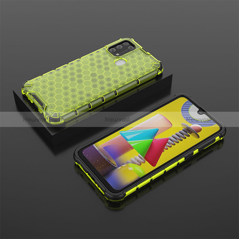 Silicone Transparent Frame Case Cover 360 Degrees AM2 for Samsung Galaxy M31 Prime Edition