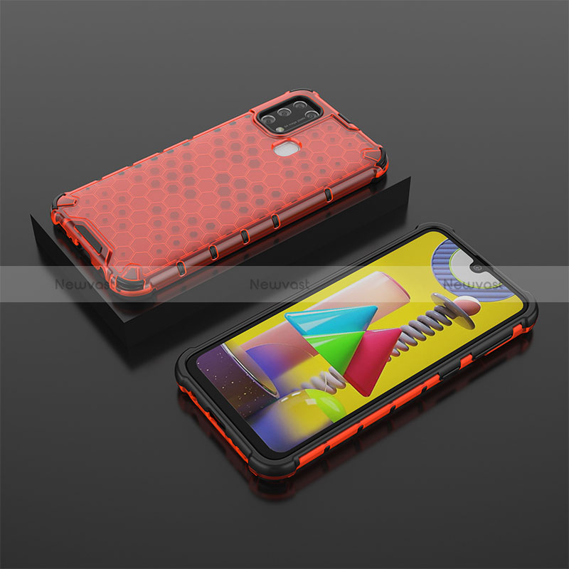 Silicone Transparent Frame Case Cover 360 Degrees AM2 for Samsung Galaxy M31 Prime Edition