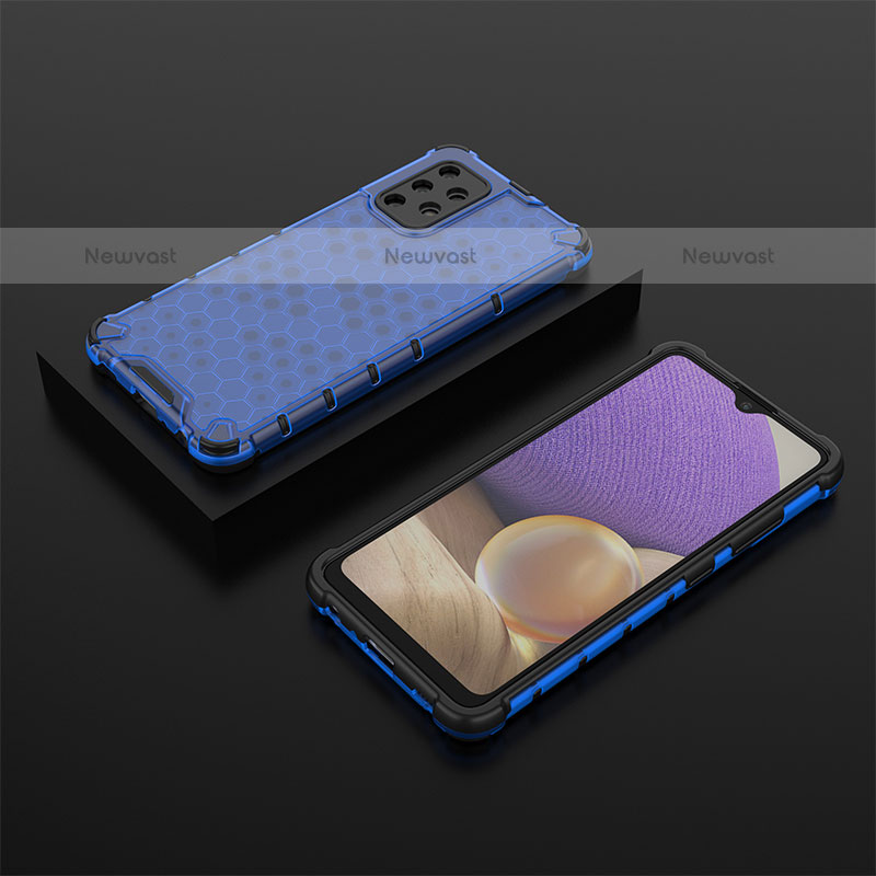 Silicone Transparent Frame Case Cover 360 Degrees AM2 for Samsung Galaxy M32 5G