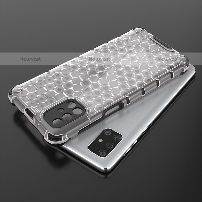 Silicone Transparent Frame Case Cover 360 Degrees AM2 for Samsung Galaxy M51