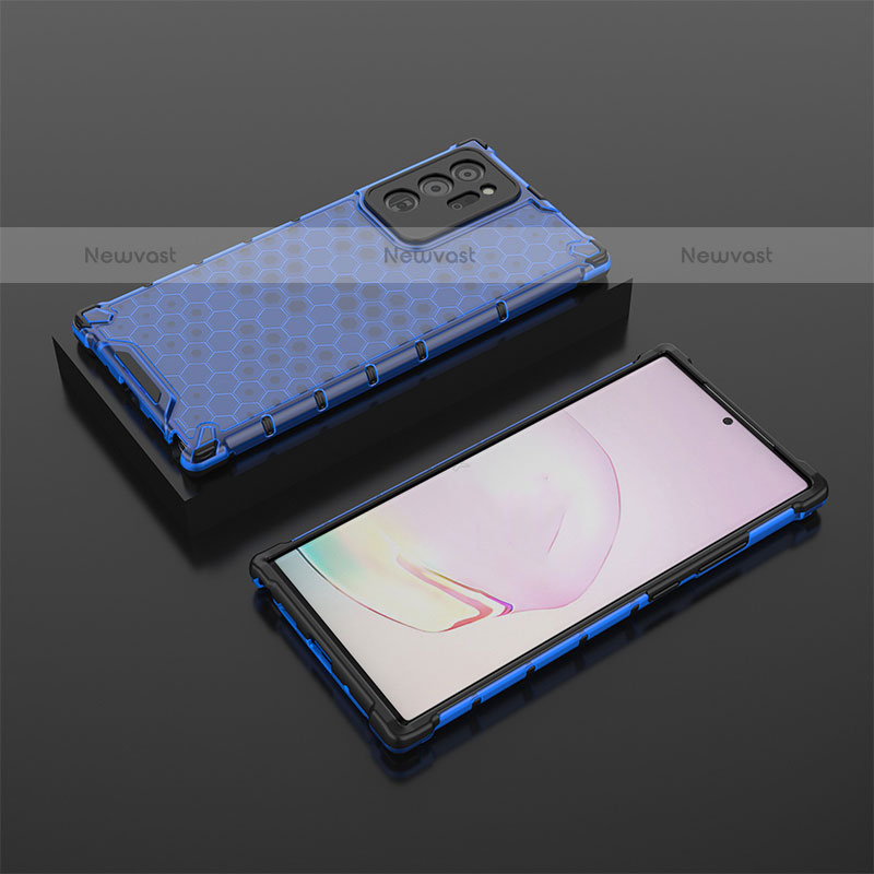 Silicone Transparent Frame Case Cover 360 Degrees AM2 for Samsung Galaxy Note 20 Ultra 5G