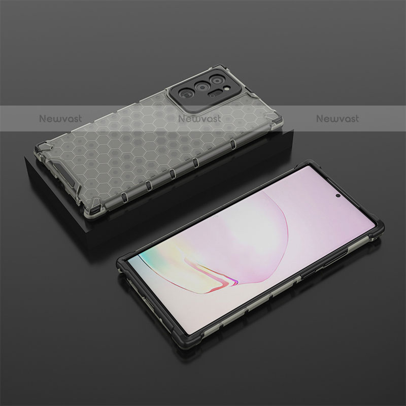 Silicone Transparent Frame Case Cover 360 Degrees AM2 for Samsung Galaxy Note 20 Ultra 5G