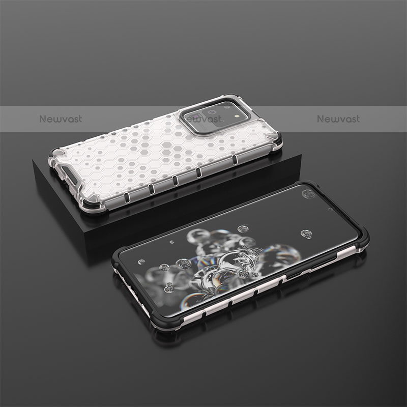 Silicone Transparent Frame Case Cover 360 Degrees AM2 for Samsung Galaxy S20 Ultra 5G