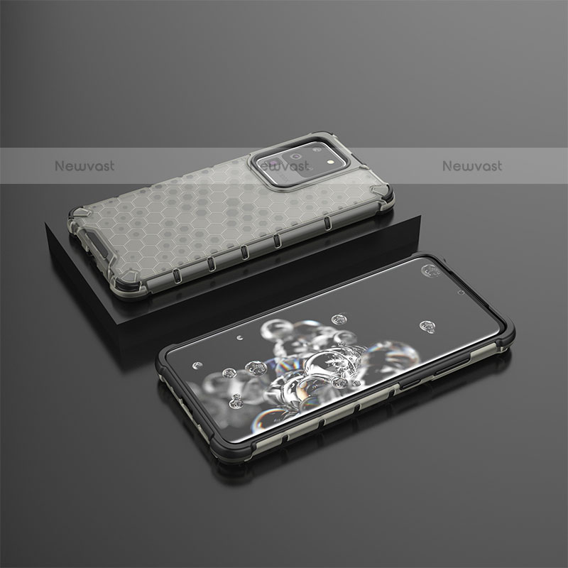 Silicone Transparent Frame Case Cover 360 Degrees AM2 for Samsung Galaxy S20 Ultra 5G