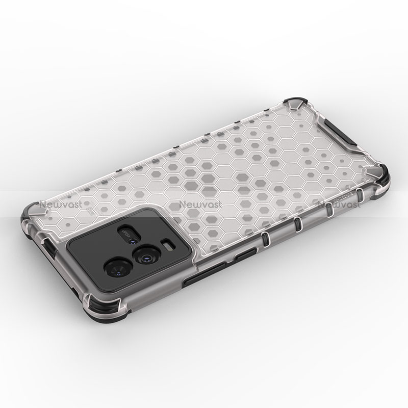 Silicone Transparent Frame Case Cover 360 Degrees AM2 for Vivo iQOO 10 5G
