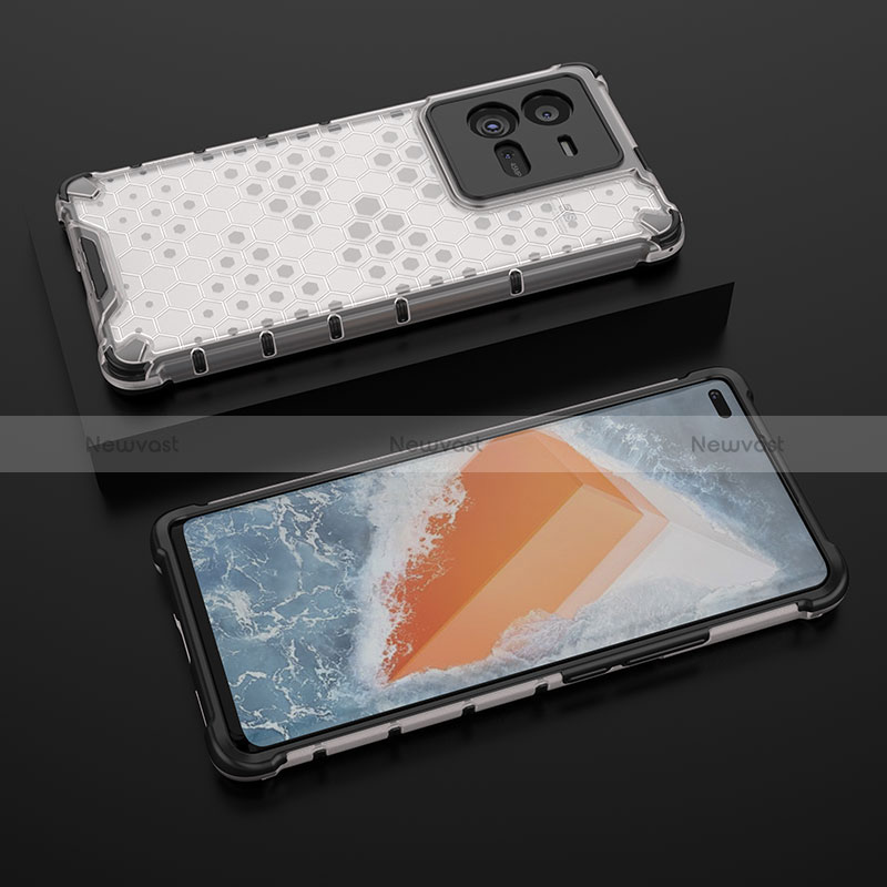 Silicone Transparent Frame Case Cover 360 Degrees AM2 for Vivo iQOO 10 Pro 5G