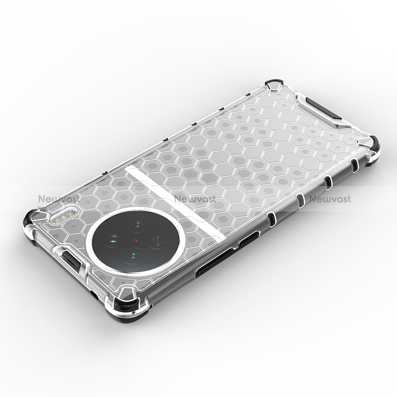 Silicone Transparent Frame Case Cover 360 Degrees AM2 for Vivo X90 5G