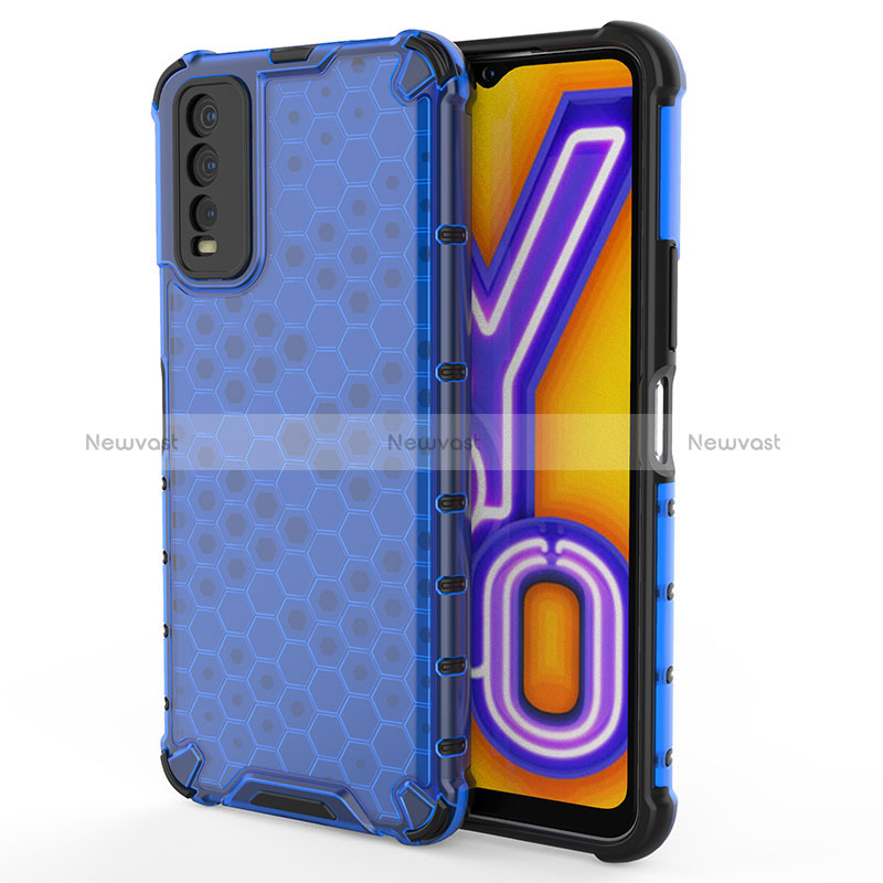 Silicone Transparent Frame Case Cover 360 Degrees AM2 for Vivo Y11s