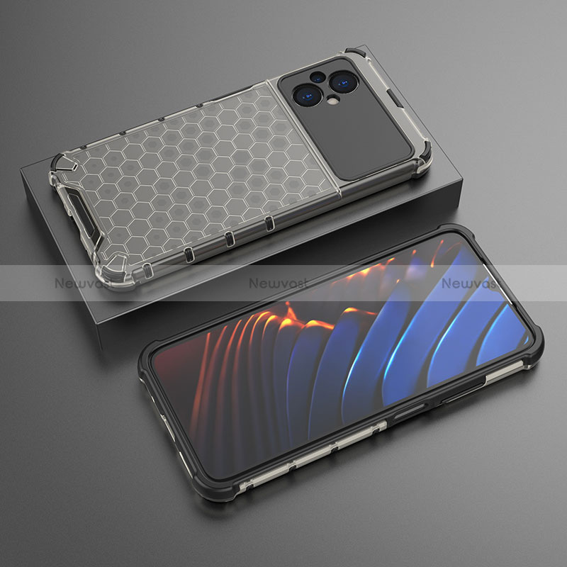 Silicone Transparent Frame Case Cover 360 Degrees AM2 for Xiaomi Poco M5 4G
