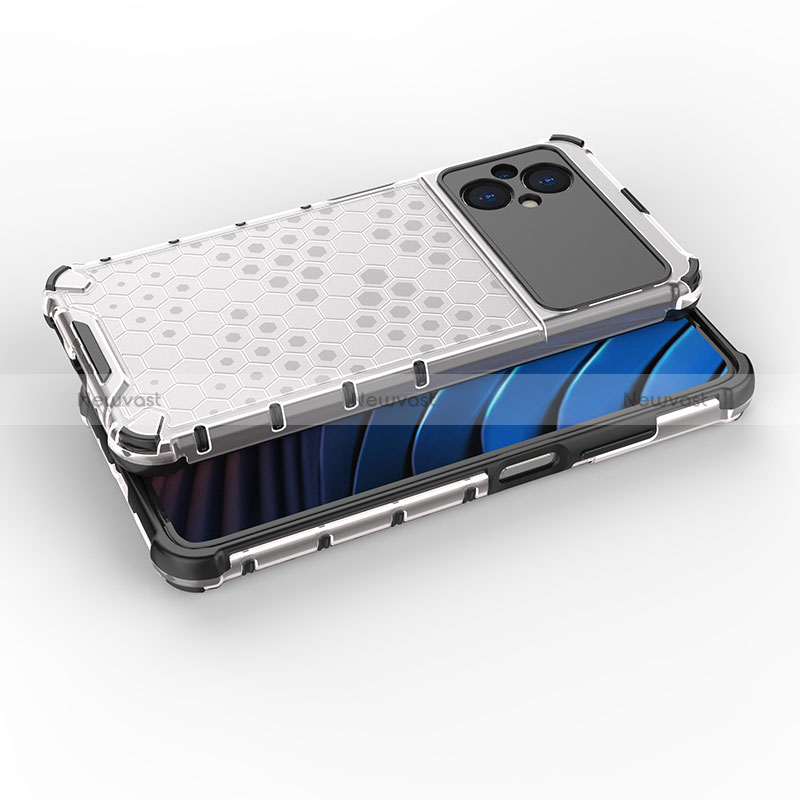 Silicone Transparent Frame Case Cover 360 Degrees AM2 for Xiaomi Poco M5 4G