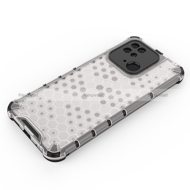 Silicone Transparent Frame Case Cover 360 Degrees AM2 for Xiaomi Redmi 10C 4G