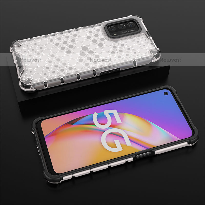 Silicone Transparent Frame Case Cover 360 Degrees AM3 for OnePlus Nord N200 5G