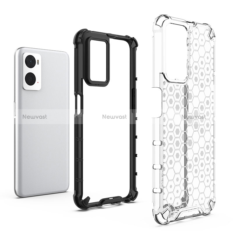 Silicone Transparent Frame Case Cover 360 Degrees AM3 for Oppo A76