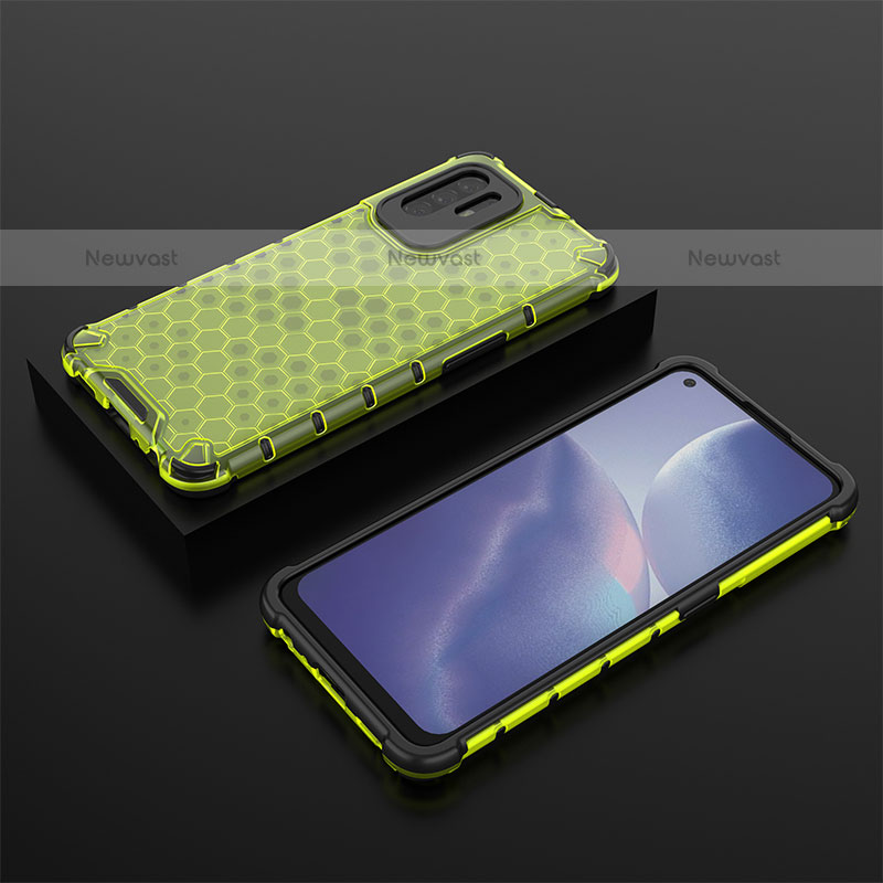Silicone Transparent Frame Case Cover 360 Degrees AM3 for Oppo A94 5G