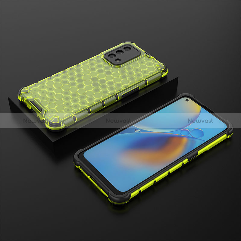 Silicone Transparent Frame Case Cover 360 Degrees AM3 for Oppo A95 4G