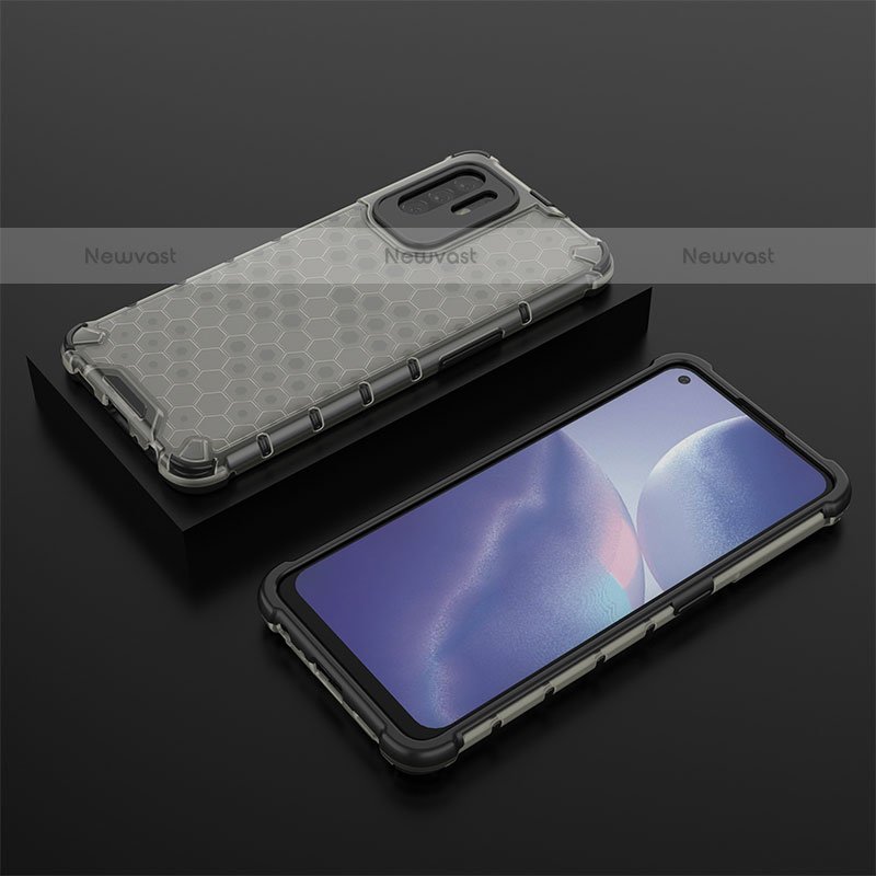 Silicone Transparent Frame Case Cover 360 Degrees AM3 for Oppo F19 Pro+ Plus 5G