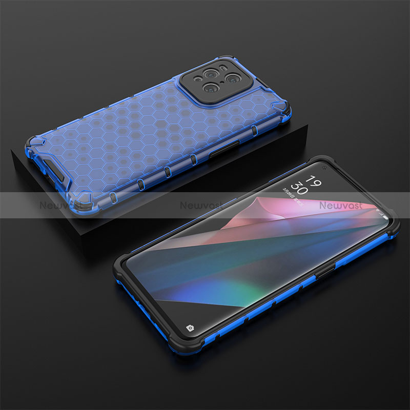 Silicone Transparent Frame Case Cover 360 Degrees AM3 for Oppo Find X3 5G