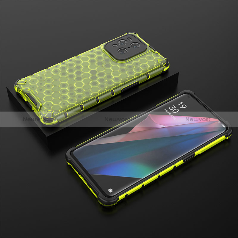 Silicone Transparent Frame Case Cover 360 Degrees AM3 for Oppo Find X3 5G