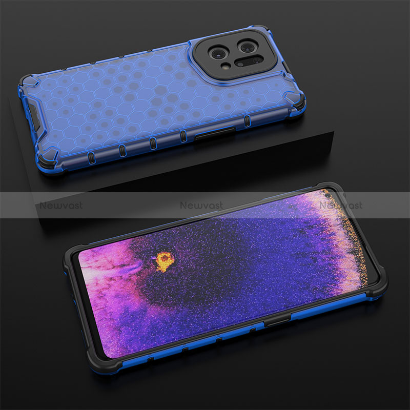Silicone Transparent Frame Case Cover 360 Degrees AM3 for Oppo Find X5 5G