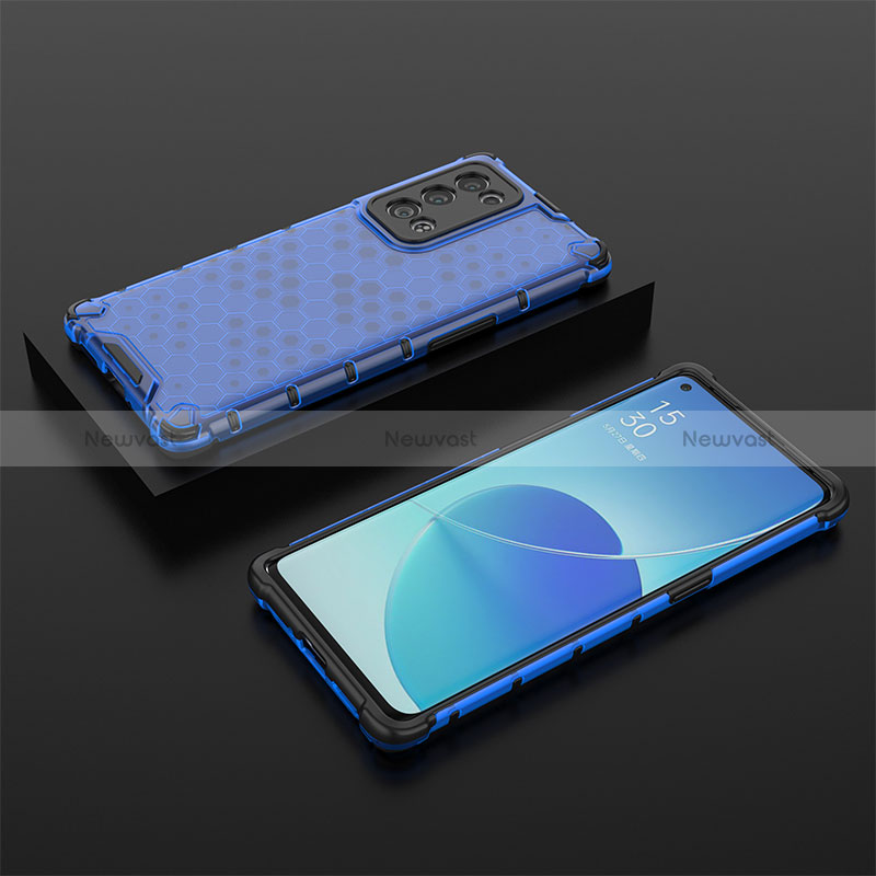 Silicone Transparent Frame Case Cover 360 Degrees AM3 for Oppo Reno6 Pro 5G
