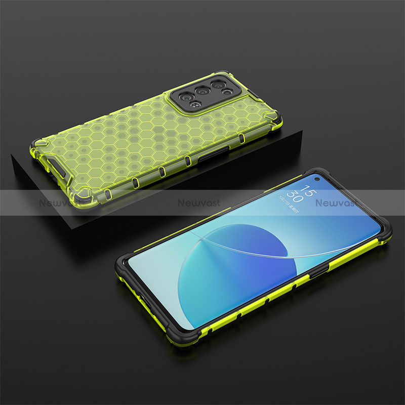 Silicone Transparent Frame Case Cover 360 Degrees AM3 for Oppo Reno6 Pro 5G