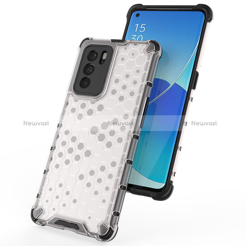 Silicone Transparent Frame Case Cover 360 Degrees AM3 for Oppo Reno6 Pro 5G India