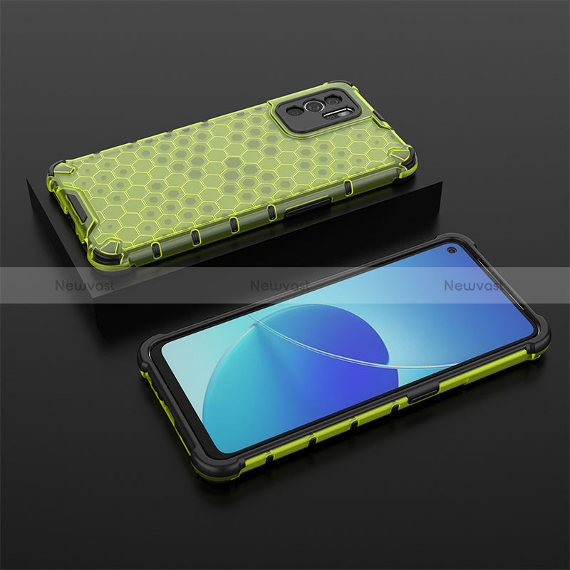 Silicone Transparent Frame Case Cover 360 Degrees AM3 for Oppo Reno6 Z 5G