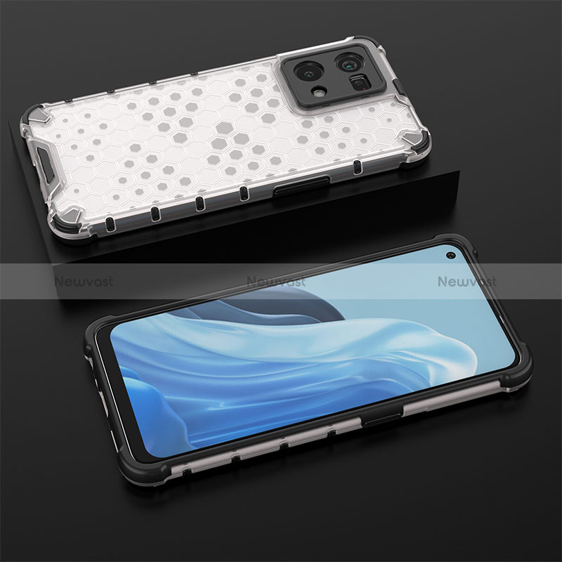 Silicone Transparent Frame Case Cover 360 Degrees AM3 for Oppo Reno7 4G