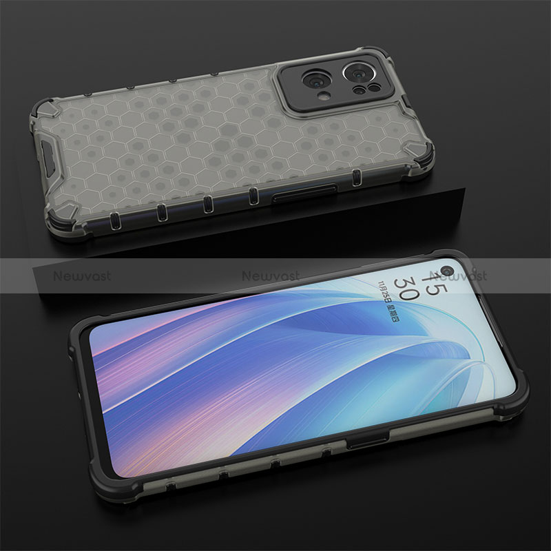 Silicone Transparent Frame Case Cover 360 Degrees AM3 for Oppo Reno7 Pro 5G