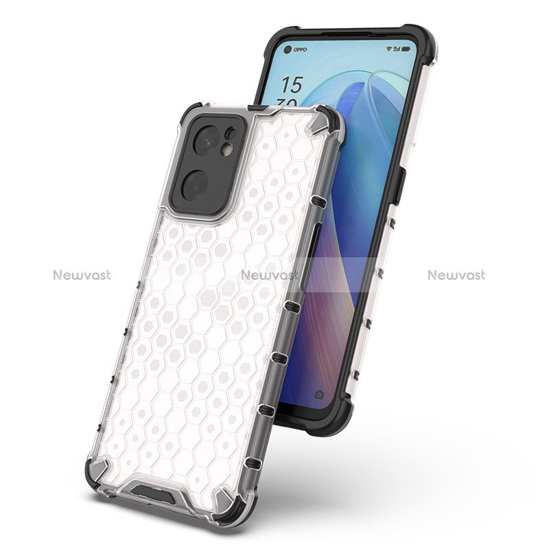 Silicone Transparent Frame Case Cover 360 Degrees AM3 for Oppo Reno7 SE 5G