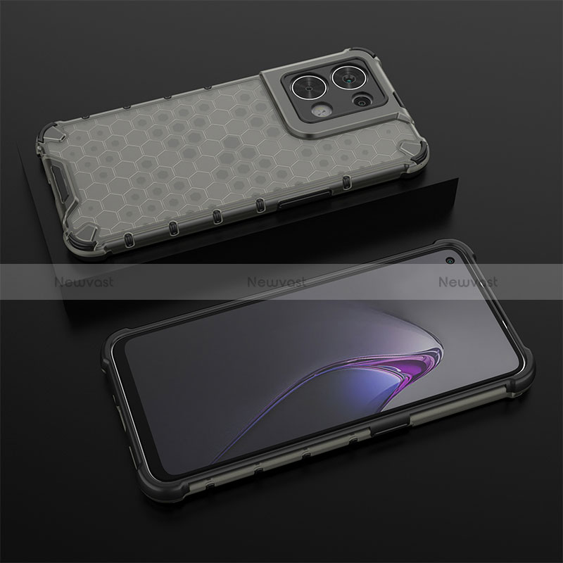 Silicone Transparent Frame Case Cover 360 Degrees AM3 for Oppo Reno8 5G