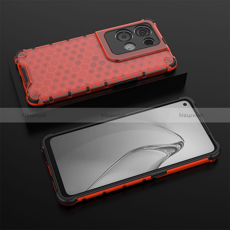 Silicone Transparent Frame Case Cover 360 Degrees AM3 for Oppo Reno8 Pro 5G