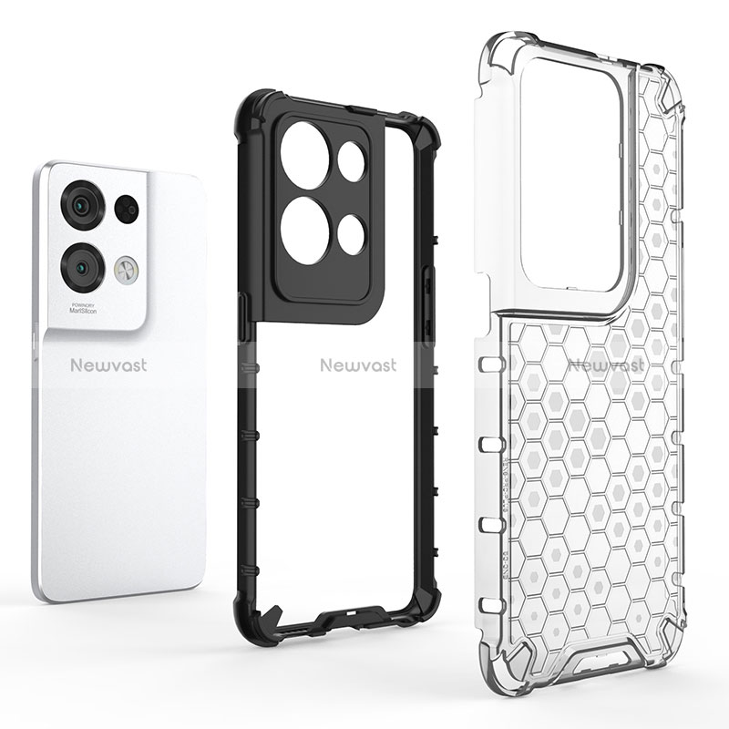 Silicone Transparent Frame Case Cover 360 Degrees AM3 for Oppo Reno8 Pro 5G