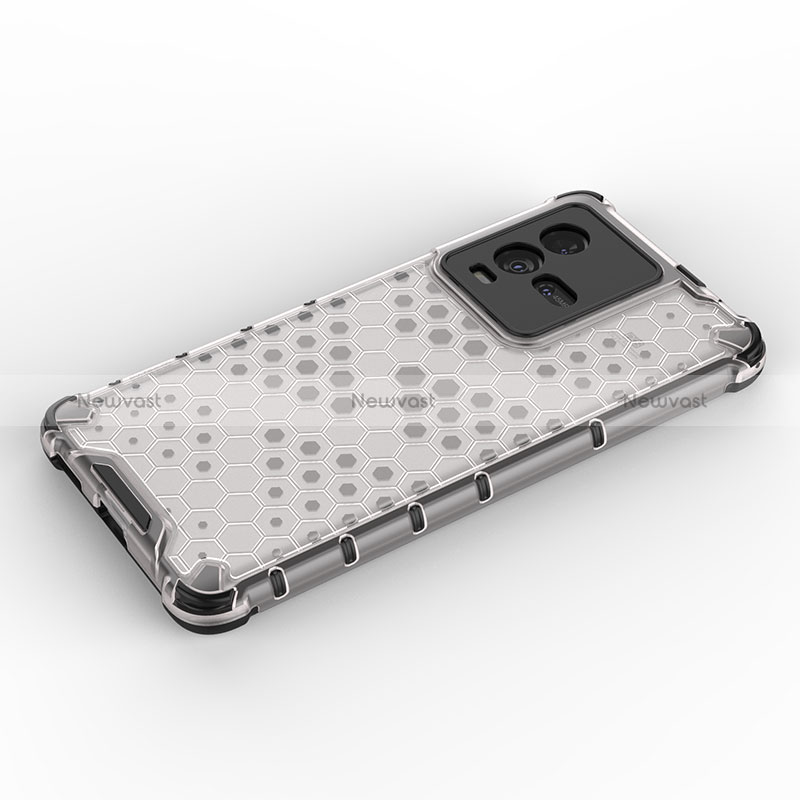 Silicone Transparent Frame Case Cover 360 Degrees AM3 for Vivo iQOO 10 5G
