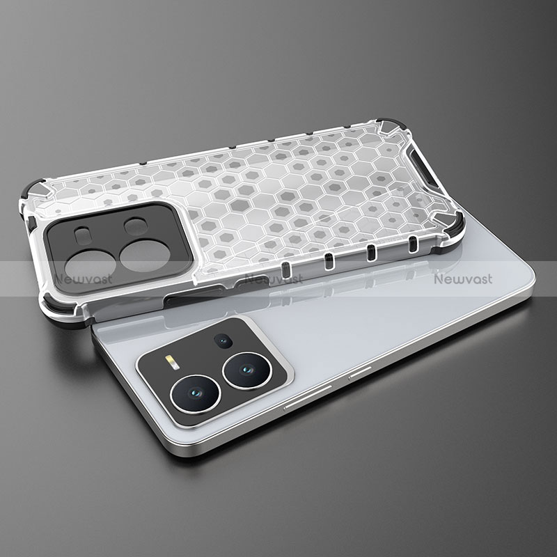 Silicone Transparent Frame Case Cover 360 Degrees AM3 for Vivo X80 Lite 5G