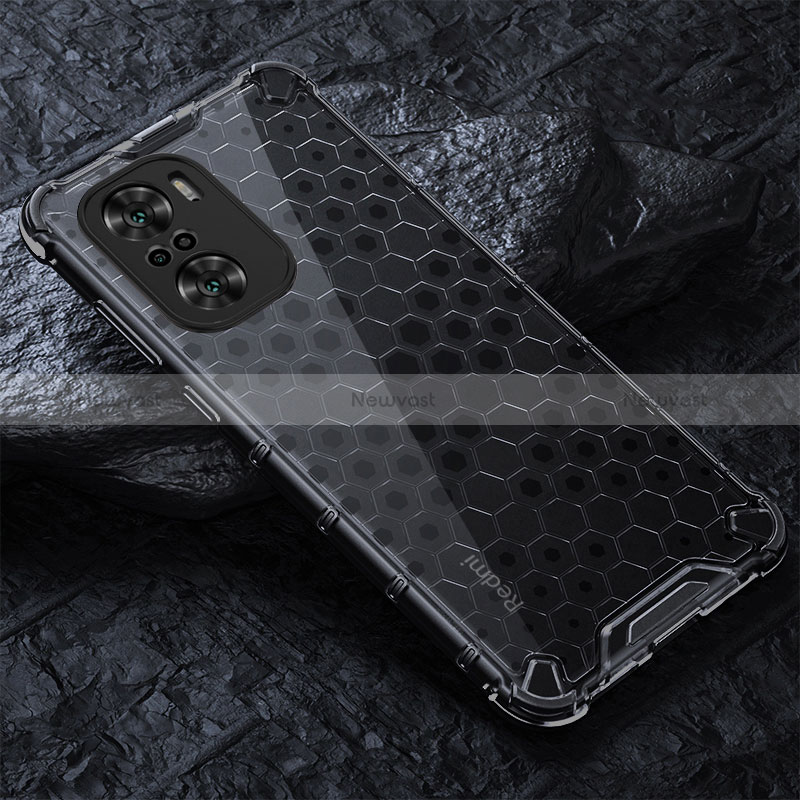 Silicone Transparent Frame Case Cover 360 Degrees AM3 for Xiaomi Poco F3 5G