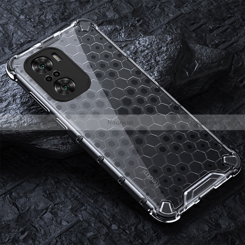 Silicone Transparent Frame Case Cover 360 Degrees AM3 for Xiaomi Poco F3 5G
