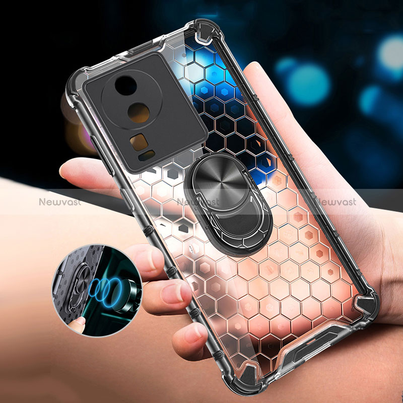 Silicone Transparent Frame Case Cover 360 Degrees AM4 for Vivo iQOO Neo7 5G