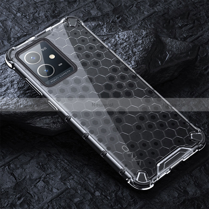 Silicone Transparent Frame Case Cover 360 Degrees AM4 for Vivo iQOO Z6 5G