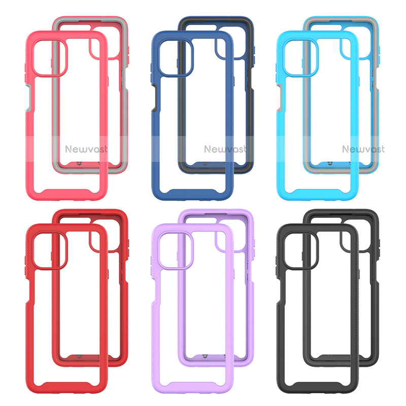 Silicone Transparent Frame Case Cover 360 Degrees for Motorola Moto Edge 20 Lite 5G