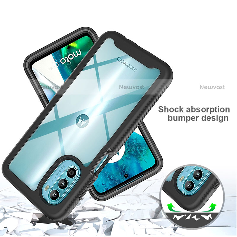 Silicone Transparent Frame Case Cover 360 Degrees for Motorola Moto Edge (2022) 5G