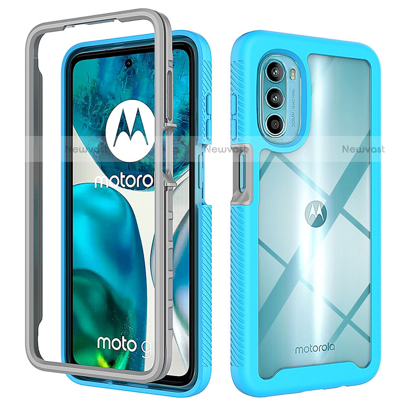 Silicone Transparent Frame Case Cover 360 Degrees for Motorola Moto Edge (2022) 5G