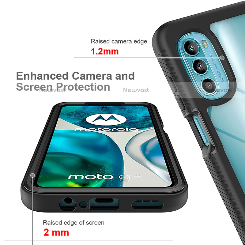 Silicone Transparent Frame Case Cover 360 Degrees for Motorola Moto Edge (2022) 5G