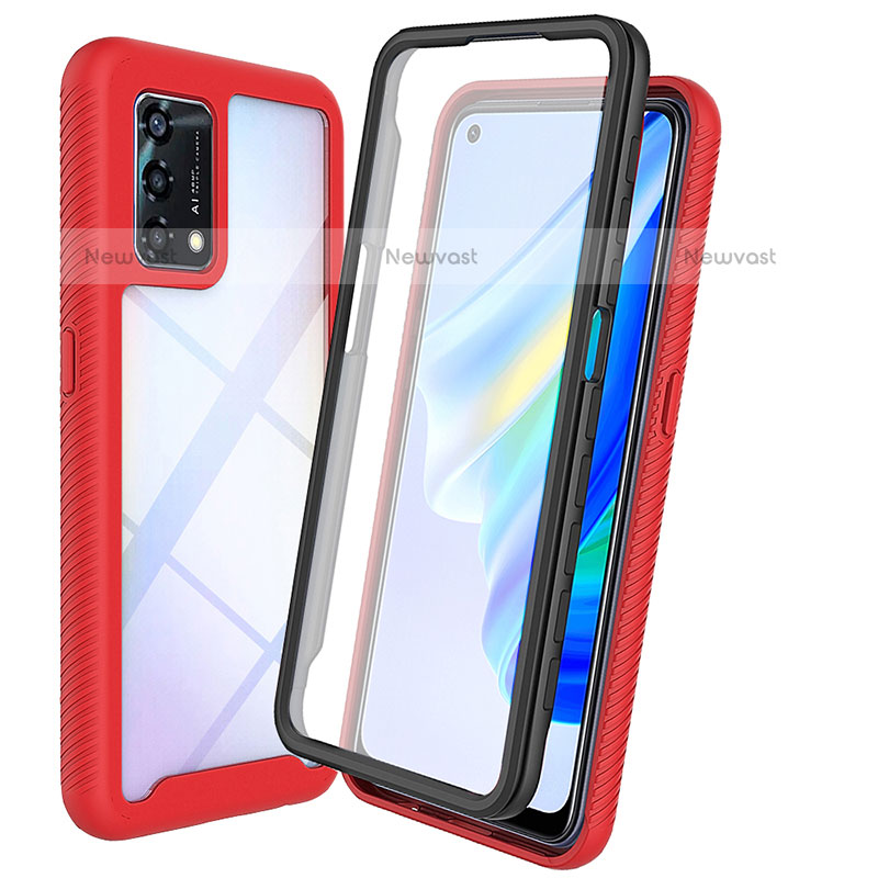 Silicone Transparent Frame Case Cover 360 Degrees for Oppo A74 4G