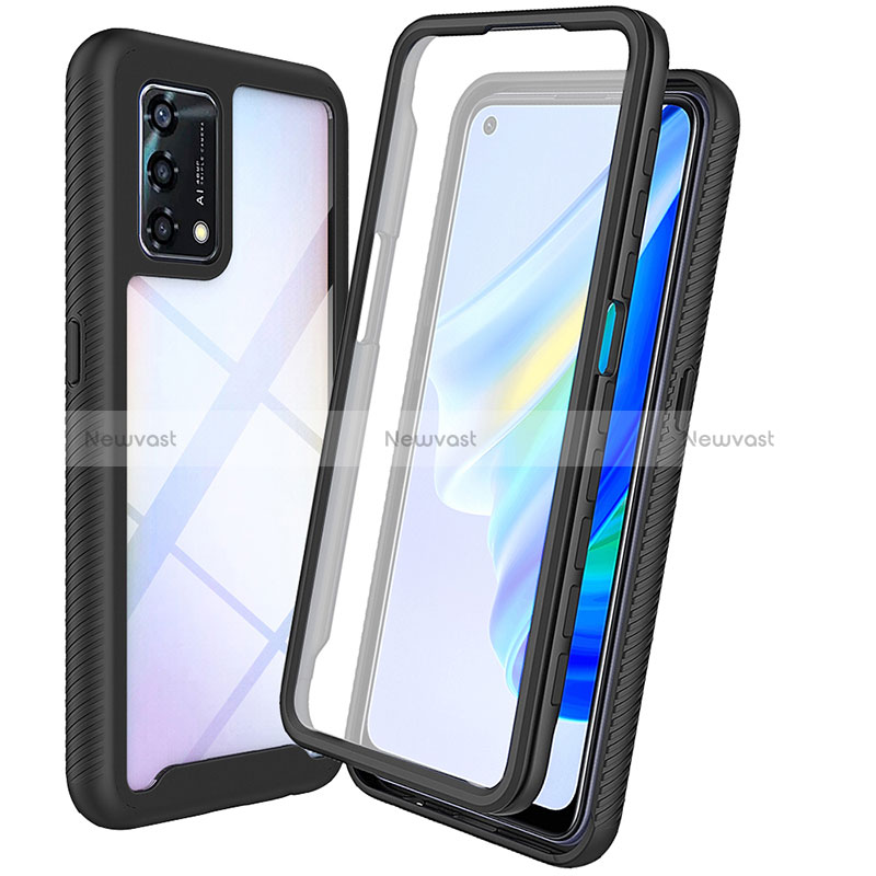 Silicone Transparent Frame Case Cover 360 Degrees for Oppo Reno6 Lite